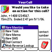 YourCall: менеджер звонков и контактов для Palm OS