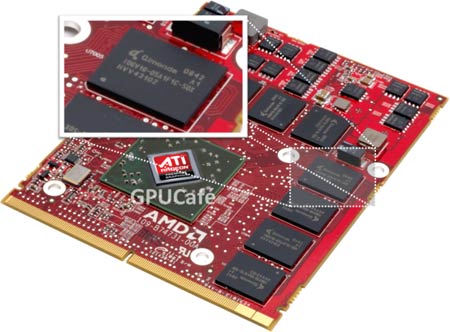Мобильный GPU ATI M97 использует память GDDR5 с рекордной пропускной способностью