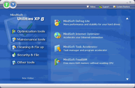 Настройщики: MindSoft Utilities XP v.9.8c