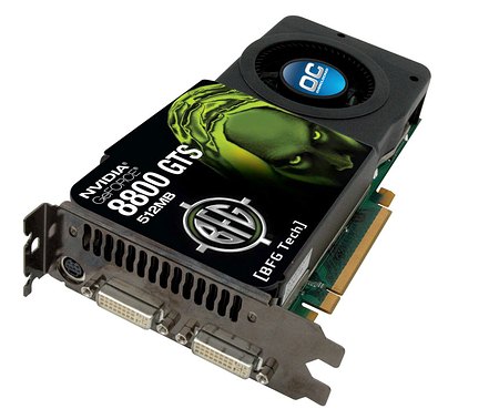 BFG NVIDIA GeForce 8800 GTS OC 512 MB — с фабричным разгоном и в ультрафиолете