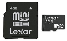 Lexar представляет карты памяти miniSDHC 4Гб и microSD 2Гб