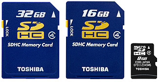 Вместительные SDHC и microSDHC карты от Toshiba