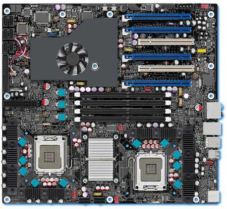 Intel D5400XS, двухпроцессорная плата с уникальным охлаждением